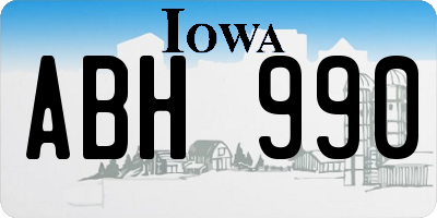 IA license plate ABH990
