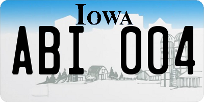 IA license plate ABI004