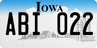 IA license plate ABI022