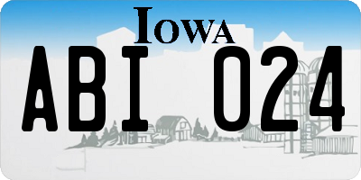 IA license plate ABI024