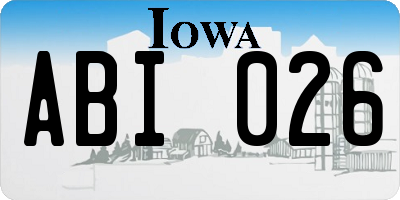 IA license plate ABI026