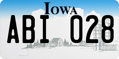 IA license plate ABI028