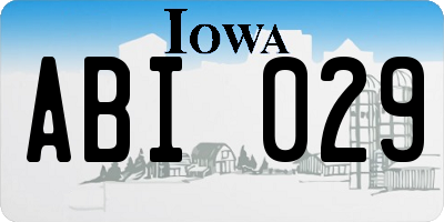 IA license plate ABI029