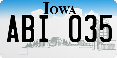 IA license plate ABI035