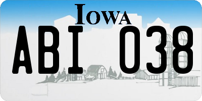IA license plate ABI038