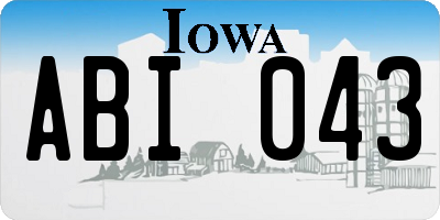 IA license plate ABI043