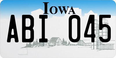 IA license plate ABI045
