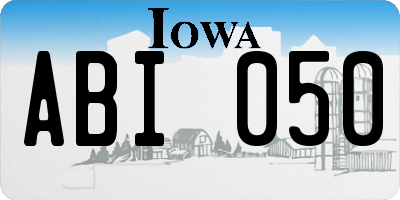 IA license plate ABI050