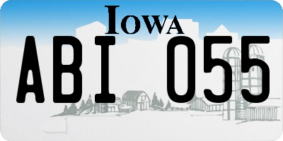 IA license plate ABI055