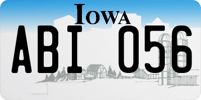IA license plate ABI056