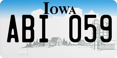 IA license plate ABI059