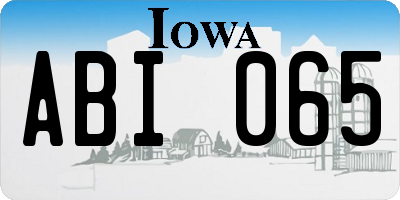 IA license plate ABI065