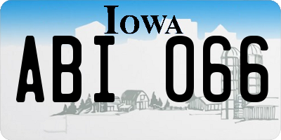 IA license plate ABI066