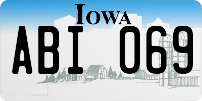 IA license plate ABI069