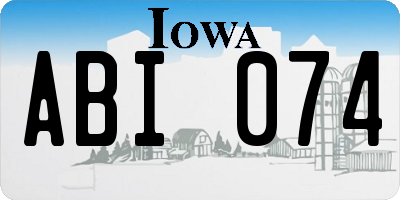 IA license plate ABI074