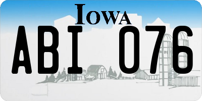 IA license plate ABI076