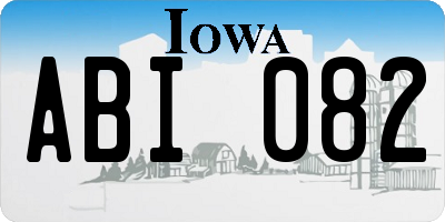 IA license plate ABI082