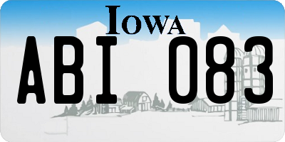 IA license plate ABI083