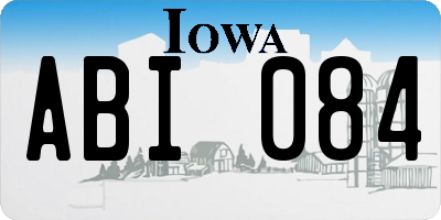 IA license plate ABI084