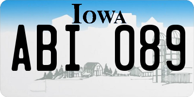 IA license plate ABI089