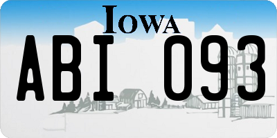 IA license plate ABI093