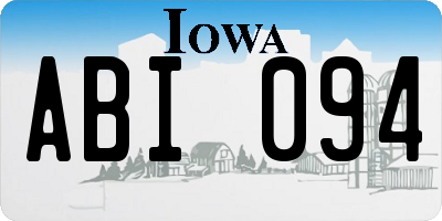 IA license plate ABI094