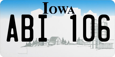 IA license plate ABI106