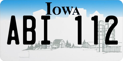 IA license plate ABI112