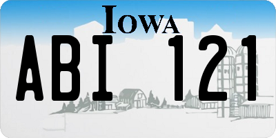 IA license plate ABI121