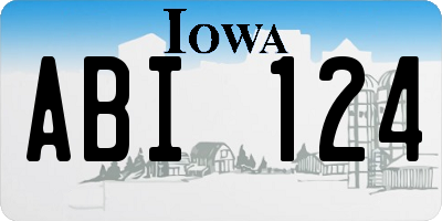 IA license plate ABI124