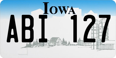IA license plate ABI127