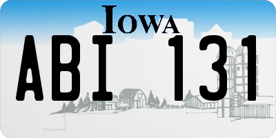 IA license plate ABI131
