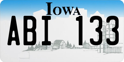 IA license plate ABI133