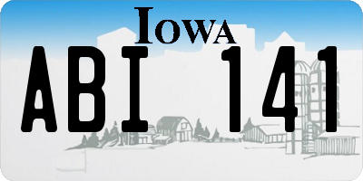 IA license plate ABI141