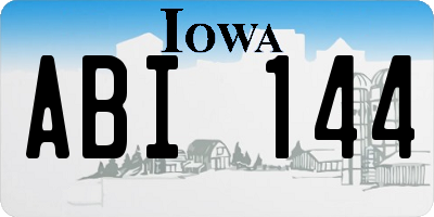 IA license plate ABI144