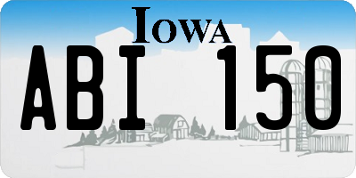IA license plate ABI150