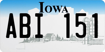 IA license plate ABI151