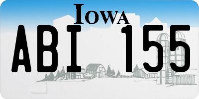 IA license plate ABI155