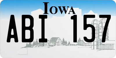 IA license plate ABI157