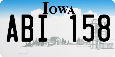 IA license plate ABI158