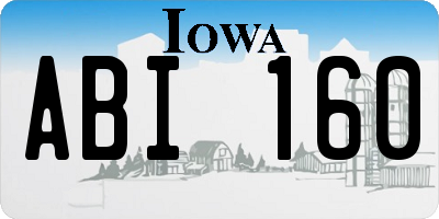 IA license plate ABI160