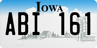IA license plate ABI161
