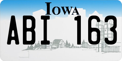 IA license plate ABI163