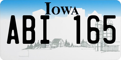 IA license plate ABI165