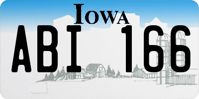IA license plate ABI166