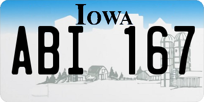 IA license plate ABI167