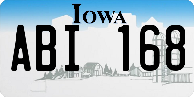 IA license plate ABI168