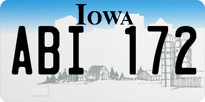 IA license plate ABI172