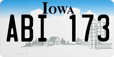 IA license plate ABI173