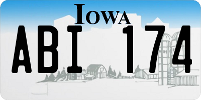 IA license plate ABI174